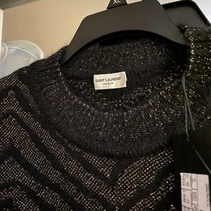 Saint Laurent Men’s Sweater Metallic